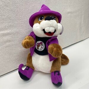 Buc-ee's Halloween Wizard Put a Spell on Me Beaver Plush Purple Vest Hat Shoes